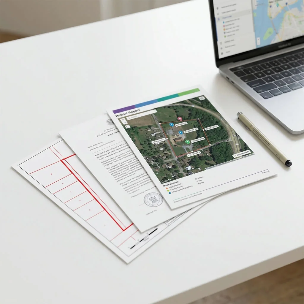 Title Report Bundle with Official Copy of Title Register, Title Plan and interactive boundary map
